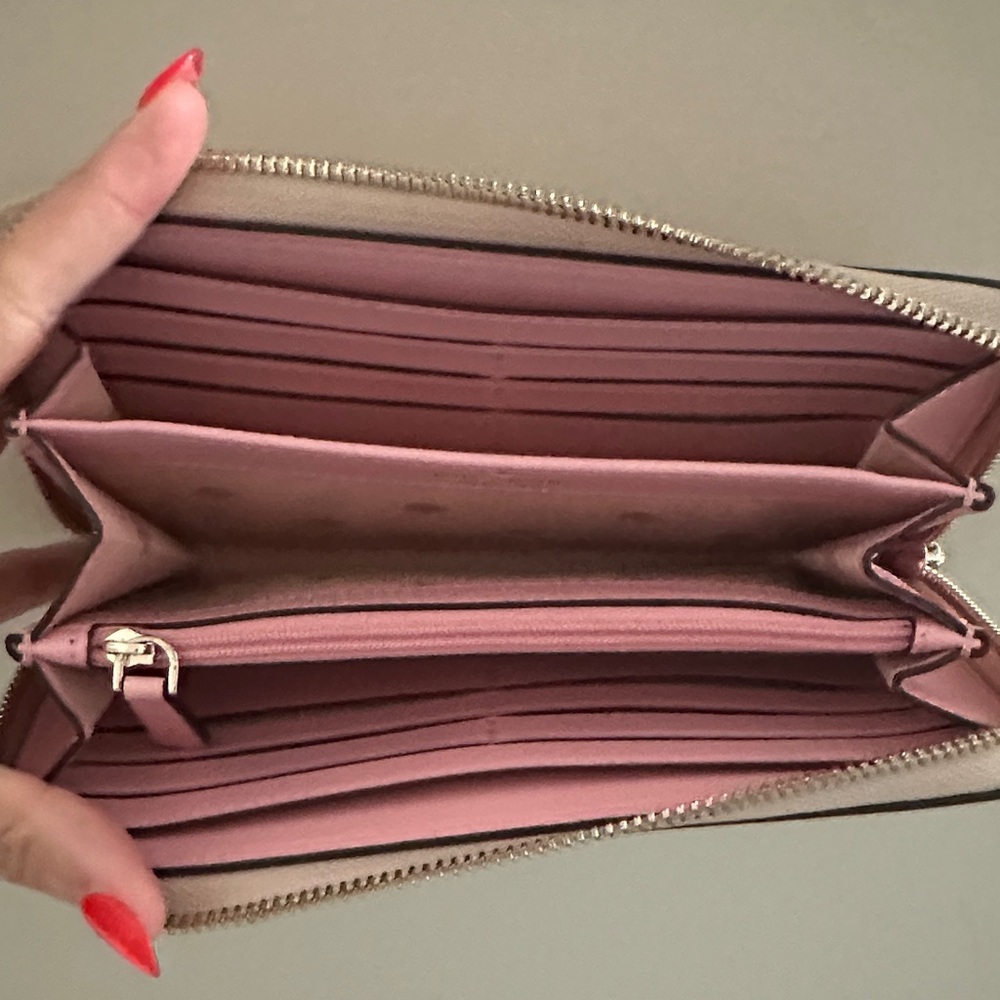 Kate Spade Taupe Zip Wallet - Picture 2 of 3